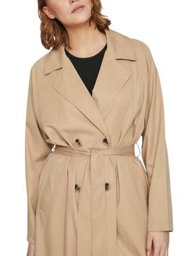 Trincheira Vila Vijancine Largo Beige para Mulher