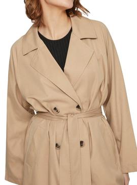 Trincheira Vila Vijancine Largo Beige para Mulher