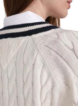 Camisola Tommy Jeans V-Neck Cabo para Mulher