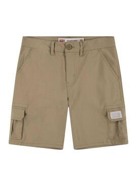Bermuda Levis Standard Cargo Marrom Para Menino