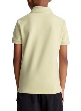 Camisa Polo Calvin Klein Layered Verde para meninos