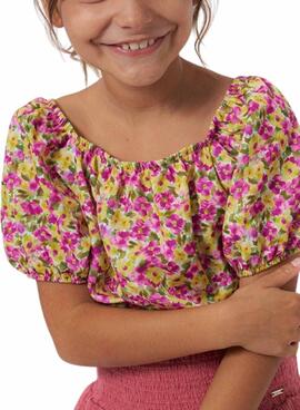 Blusa Mayoral Flores Para Menina
