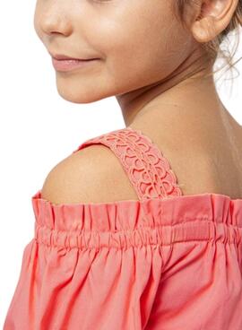 Camisa Mayoral Popelín Rosa Para Menina