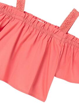 Camisa Mayoral Popelín Rosa Para Menina