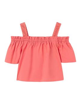 Camisa Mayoral Popelín Rosa Para Menina