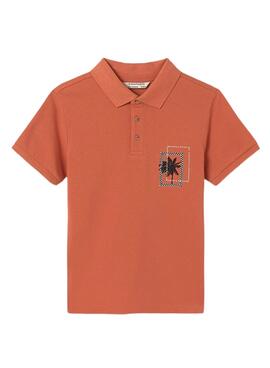 Polo Mayoral Estampada Tropical Laranja para Meninos