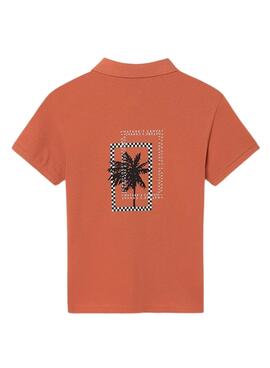Polo Mayoral Estampada Tropical Laranja para Meninos
