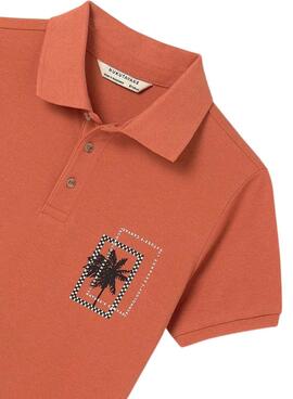 Polo Mayoral Estampada Tropical Laranja para Meninos