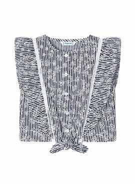 Camisa Mayoral Listrada Azul para Meninas