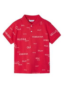 Polo Mayoral Estampado Vermelho para Menino