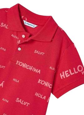 Polo Mayoral Estampado Vermelho para Menino