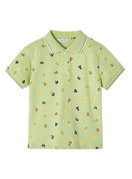 Polo Mayoral Estampado Verde para Menino