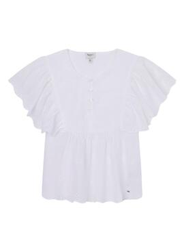 Blusa Pepe Jeans Omaira Branca para Menina