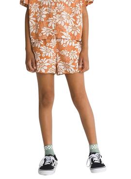 Calção curto Vans Amstone laranja para menina