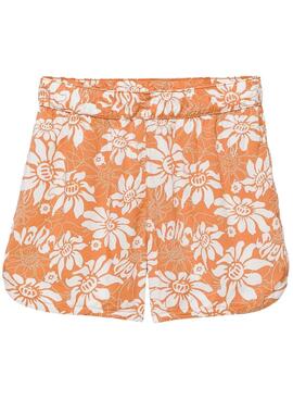 Calção curto Vans Amstone laranja para menina
