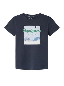 Camiseta Pepe Jeans Refer Azul Marinho Para Menino