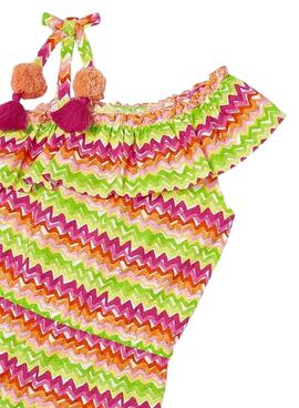 Macaco Mayoral Assimétrico Estampado Multi Para Menina