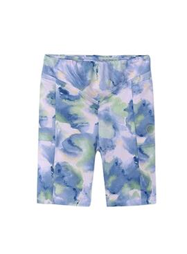 Calça legging ciclista estampada em menta da Mayoral para menina.
