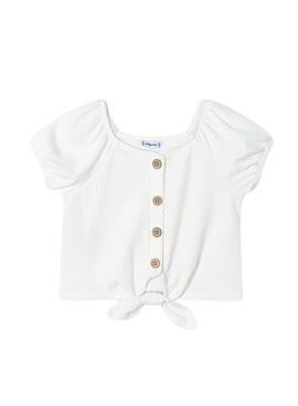 Camiseta Mayoral Canale Branco para Menina