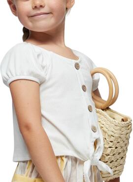 Camiseta Mayoral Canale Branco para Menina