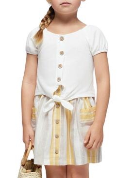 Camiseta Mayoral Canale Branco para Menina