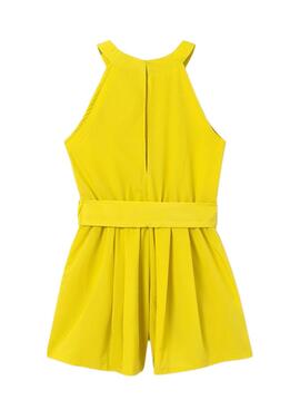 Macaco Mayoral Curto Crepe Amarelo Para Menina