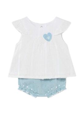 Conjunto Mayoral Tricot Branco para Bebê