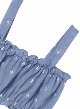 Blusa e Top Fruncido Azul da Mayoral para Menina