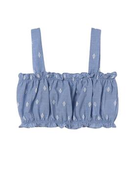 Blusa e Top Fruncido Azul da Mayoral para Menina