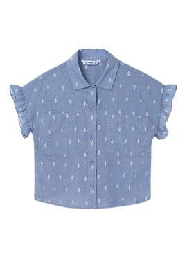 Blusa e Top Fruncido Azul da Mayoral para Menina