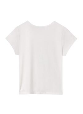 Camiseta Mayoral Flores Branco para Menina