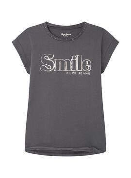 Camiseta Pepe Jeans Quimoy Cinza para Menina.