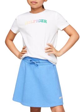 Camisa Tommy Hilfiger Monotype Branca para Menina