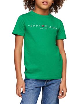 Camisa Tommy Hilfiger Essential Verde para Crianças