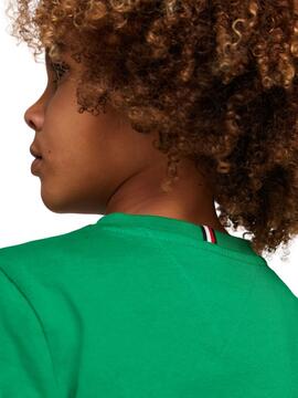 Camisa Tommy Hilfiger Essential Verde para Crianças