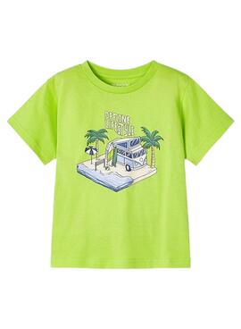 Camiseta Mayoral On The Road Verde Para Menino