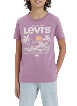 Camiseta Levis View Roxa Para Menina