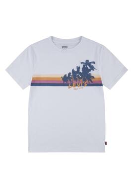 Camiseta Levis Palm Branco para Menino