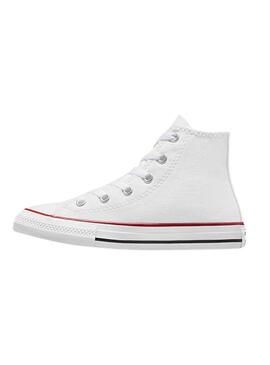 Tênis Converse Chuck Taylor All Star branco para criança.