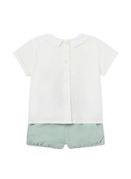Conjunto Mayoral Calção Cinto Verde Bebê