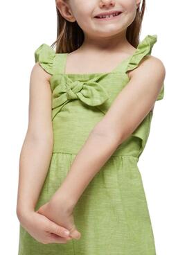 Overall Mayoral Nó de Linho Verde para Menina
