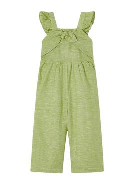 Overall Mayoral Nó de Linho Verde para Menina