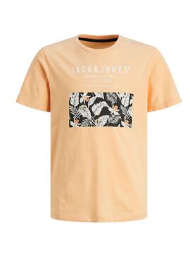 Camiseta Jack and Jones Chill Laranja Para Menino