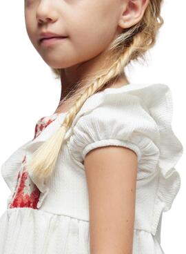 Conjunto Mayoral Leggings Crochet Vermelho Para Menina