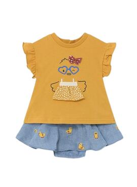Conjunto Mayoral Saia Amarela de Milho para Bebê