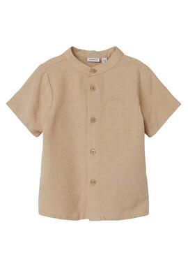 Camisa Name It Faher Linho Torrado Para Menino