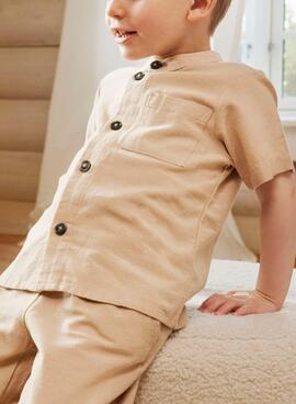 Camisa Name It Faher Linho Torrado Para Menino