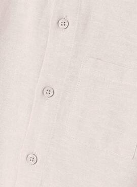 Camisa Name It Faher Linho Bege para Menino.