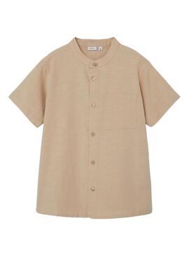 Camisa Name It Fahel Bege Para Menino