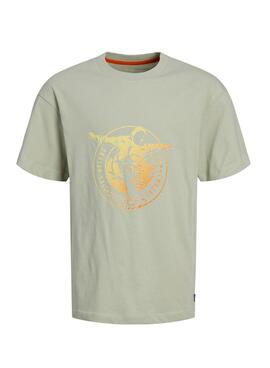 Camiseta Jack And Jones Gradient Logo Verde Menina